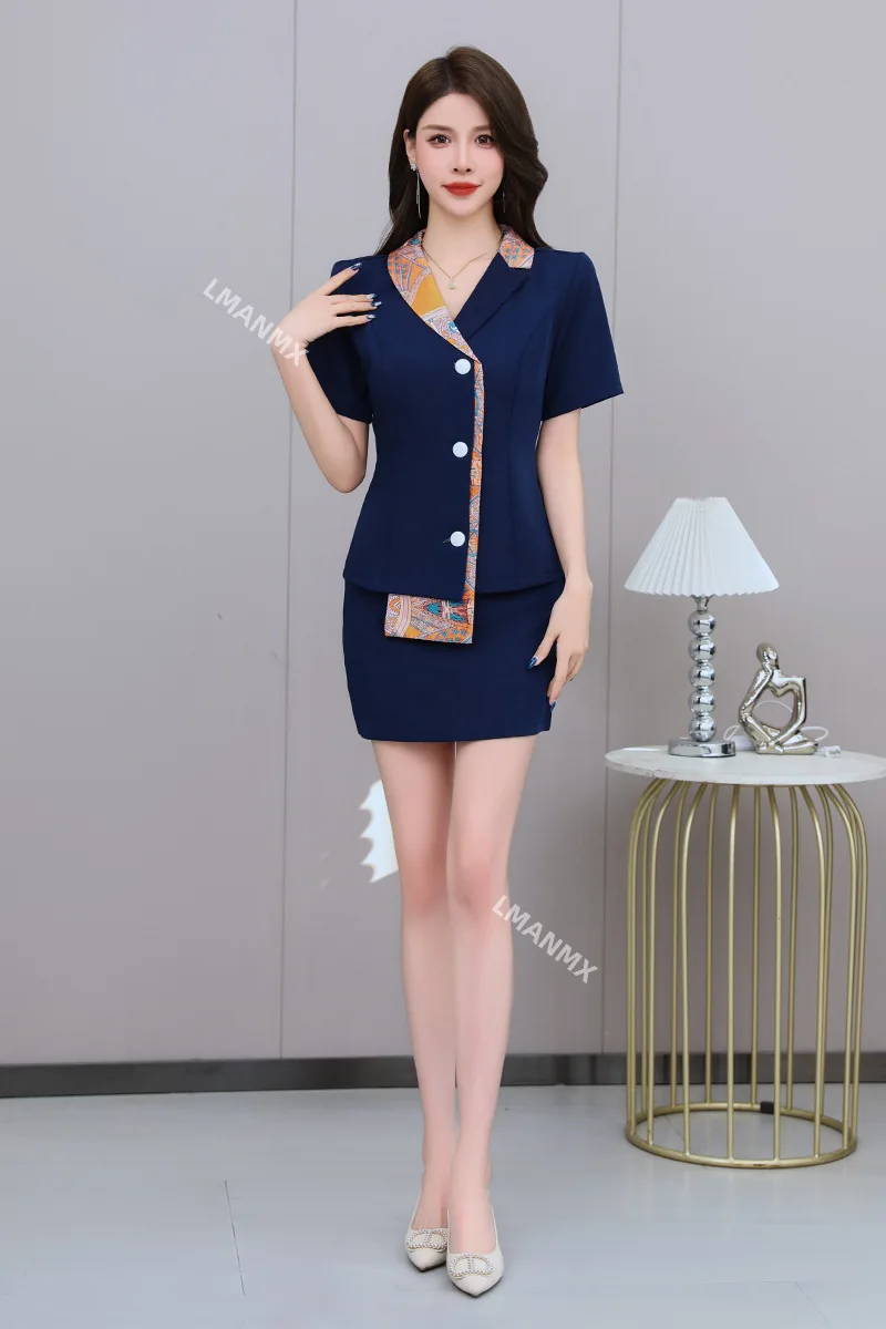 Uniforme de belleza para mujer, vestido de salón de escritorio frontal, trajes de masaje, uniformes estéticos, ropa de esteticista blanca de verano