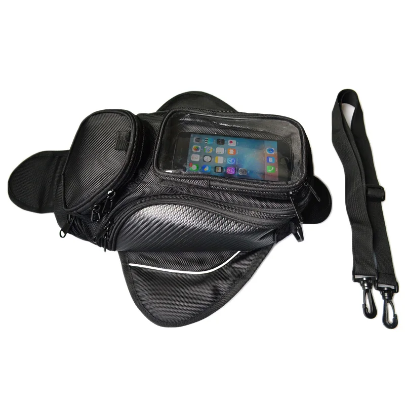 Magnetic Motorbike Saddle Single Shoulder Bag Motorcycle Backpack Brand Black Waterproof Motor Tank Bag Oil Fuel Tank Bag