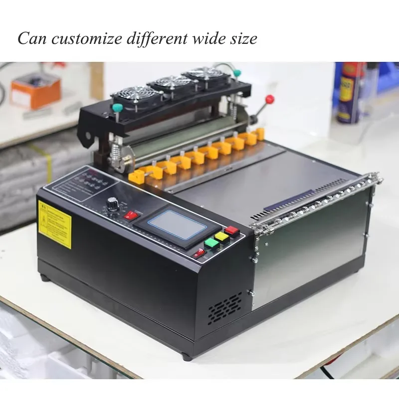 200mm Wide Stainless Steel Blade Computerized Hot/Cold Ribbon Tape Cutting Machine for Manufacturing Plants Brand New 800 RPM