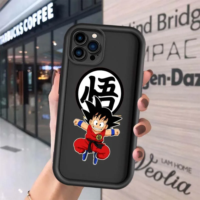 D-dragon ball dos desenhos animados goku capa para apple iphone 17 16 15 14 13 12 11 plus pro max olho escada caso de telefone