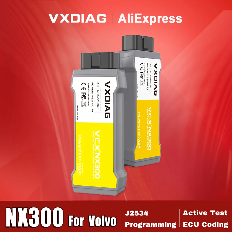 VXDIAG VCX NANO NX300 For VOLVO 2014D Dice Car Diagnostic Tools Full System Diagnoses J2534 On Line ECU Programming Scanner