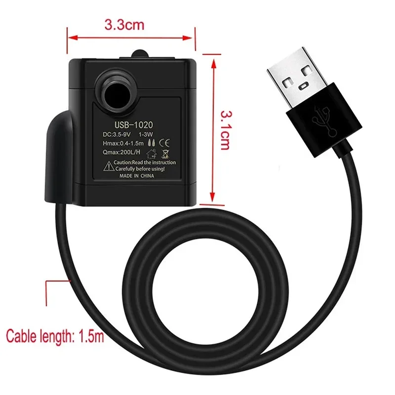 5V DC USB Haustier Wassersp ender Filter Mini Micro Tauch pumpe geräuscharm bürstenlose Motor pumpe Aquarium Zubehör Pool Brunnen