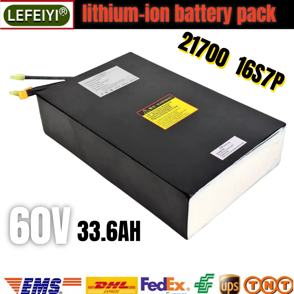 60V 33.6Ah 21700 16S7P Rechargeable Lithium Battery Pack Suitable For Dual Drive Scooter Battery