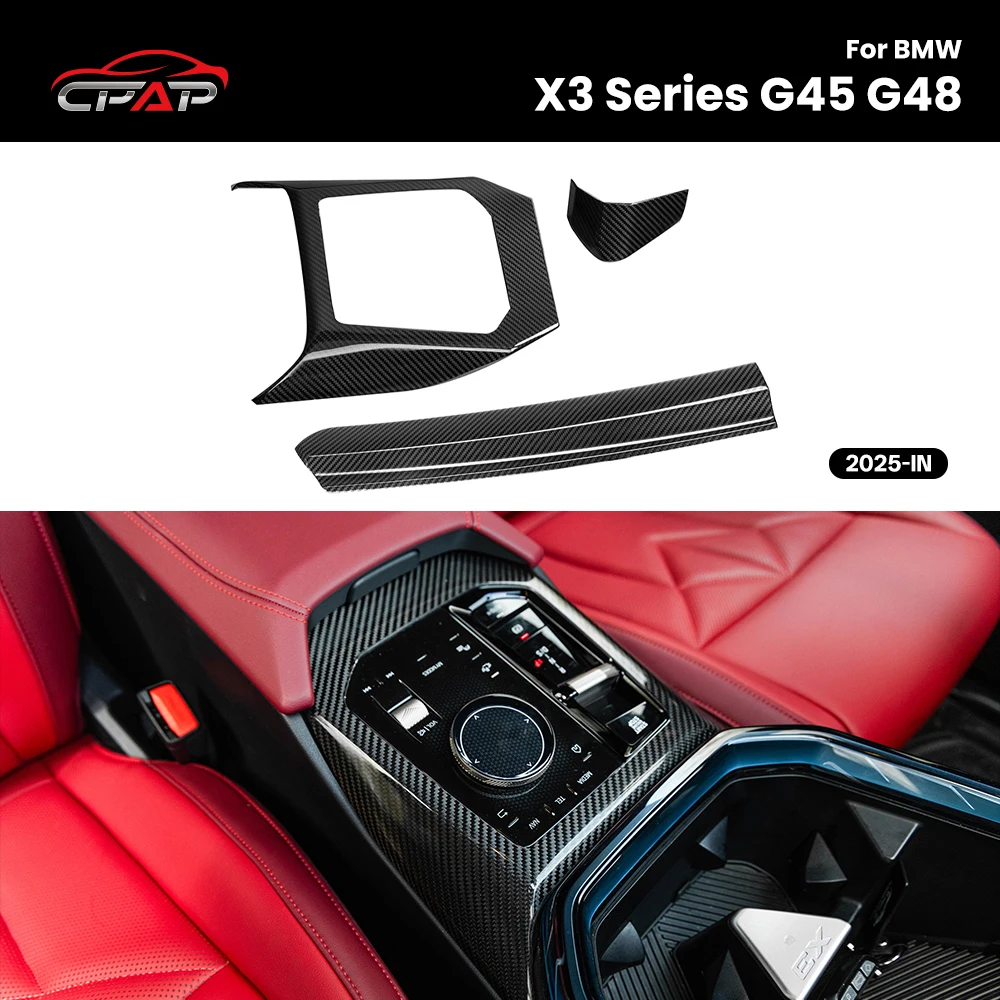 Real Dry Carbon Fiber Interior Trim for BMW X3 Series G45 G48 OEM Style 2025-IN 3Pcs/Set