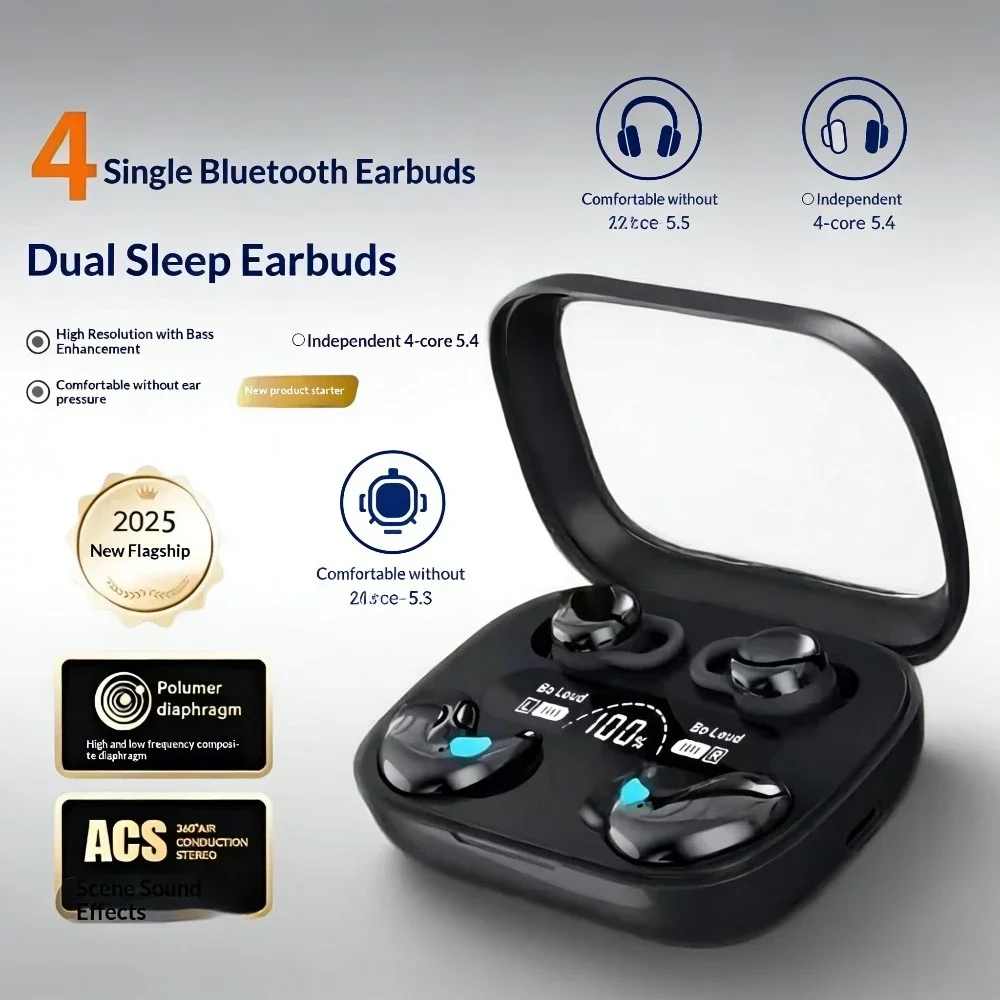 Wireless Earbuds HD Stereo Sound Noise Reduction High Appearance Value for Gaming Music Sports Daily Entertainment Life
