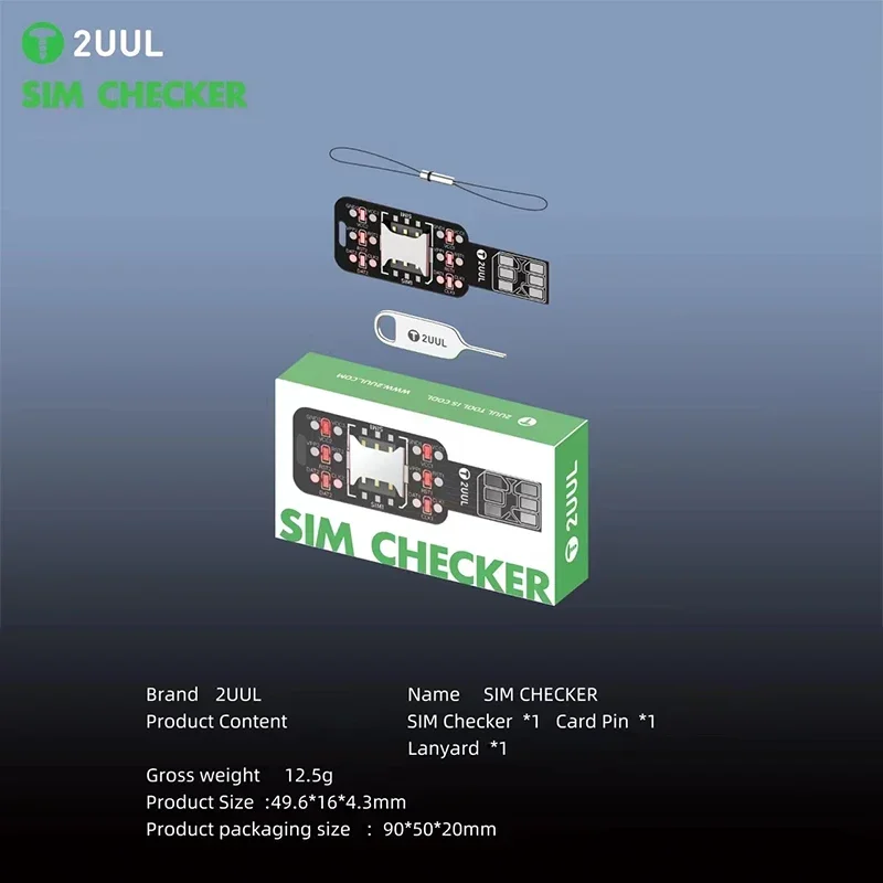 2UUL SIM Checker Fast Signal Detection Automatic Circuits Detection Quickly Check Module Faults for Phone Repair