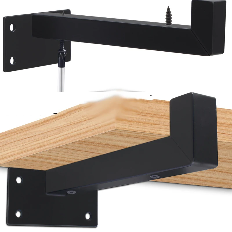 Iron Shelf Bracket Heavy Duty Wall Mount Triangle Support Decorative Floating Shelf Holder For Home Organization