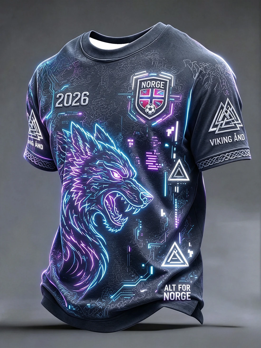2026 Summer Men's Norwegian Football Training Shirt - 3D Printed Breathable Quick-Drying Family Couple Style Shirt Kids