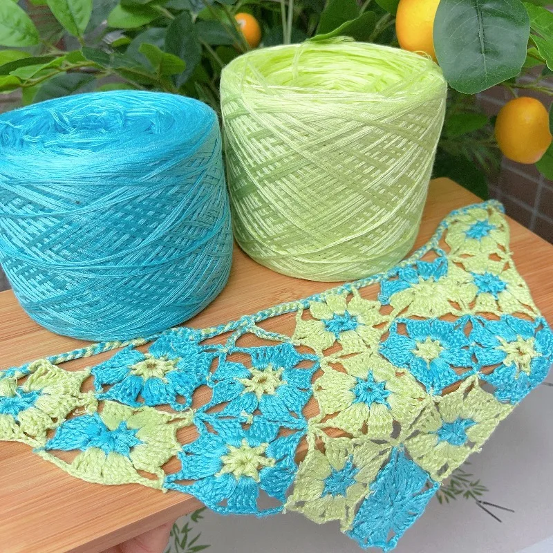 500g Mercerized Cotton Yarn 5 Strands Soft Pure Cotton Thread DIY Knitting Crochet Yarn for Garment Scarf Handcraft Making