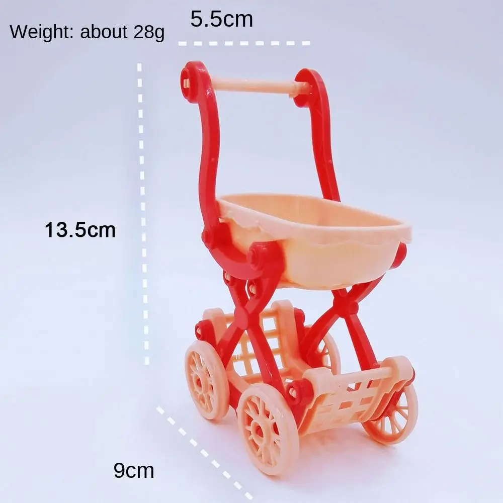 Shopping Cart Stroller Model Toys Simulated Plastic Doll Accessories Shopping Cart for Ornament