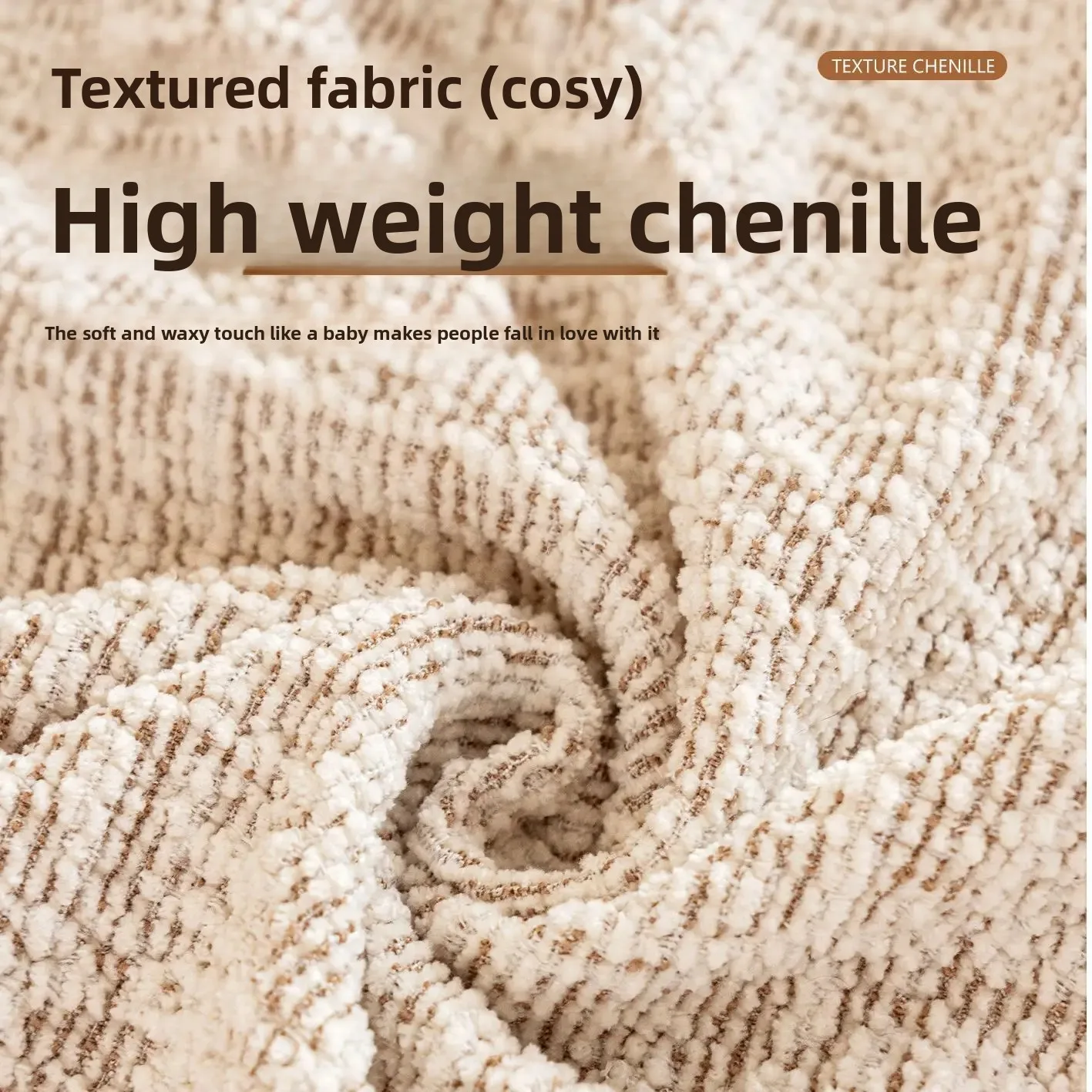 Chenille Quilted Head Cover Solid Color Elastic All-Inclusive Headboard Dust Protector Cat-Scratch-Proof Bed Back Cover