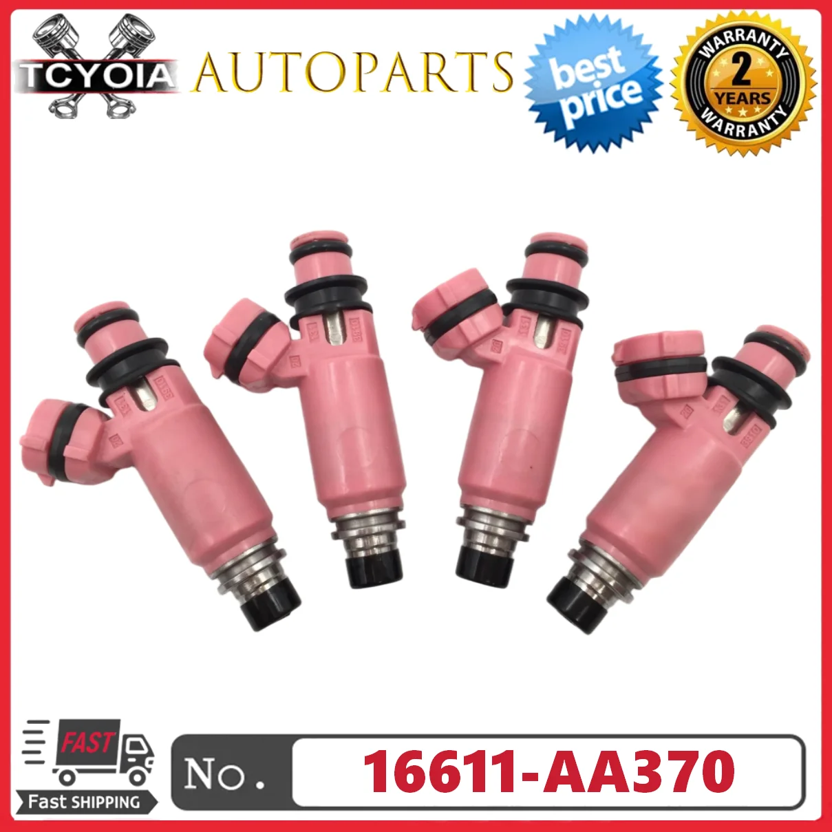 

4pcs/lot Fuel Injectors Pink 16611-AA370 560cc For Subaru Forester Impreza Liberty Legacy STI WRX 195500-3910