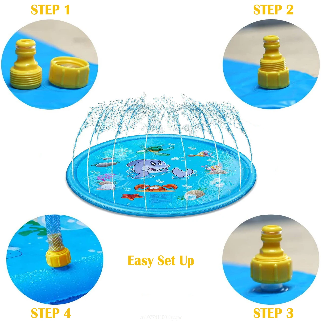 Summer Lawn Beach Spray Mat for Children Water Games Play Pad Sprinkler Kids Outdoor Fountain Splash Pad Toy Fun Pool Sprinkler