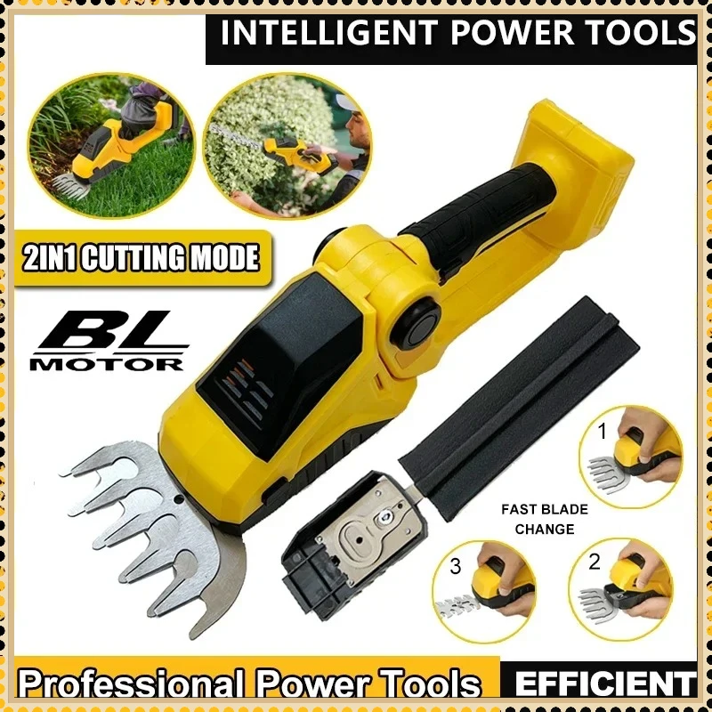 Dewalt 2 IN 1 Cordless Hedge Trimmer Handheld Household Shrub Weeding Pruning Mower Garden Tools