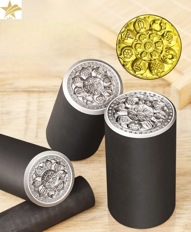 3D Eight Treasures Compass Steel Seal Mold Jewelry Metal Punch Engraving Tool Gold Silver Jewelry Making Stamping Tool