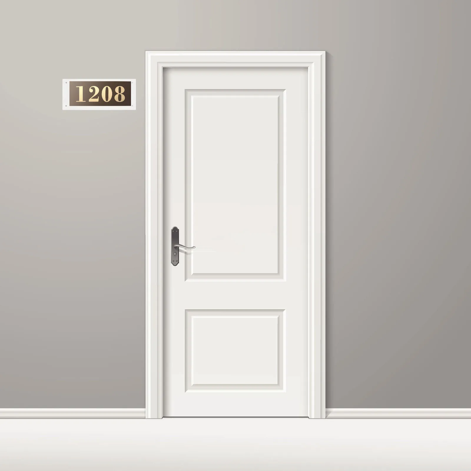 Office Door Number Acrylic Room Signs Bathroom Occupied Single Sided Plate Conference Business for Desktop