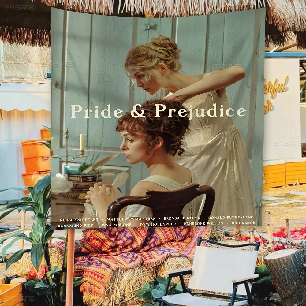 P-Pride Prejudice Movie Printed Large Flag Art Science Fiction Room Home Decor Decor Banner