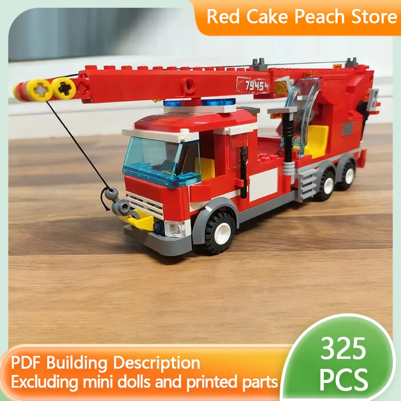 

Urban Rescue Vehicles Model MOC Building Bricks Fire Truck Crane Modular Technology Children Holiday Gifts Assemble Toys Suit