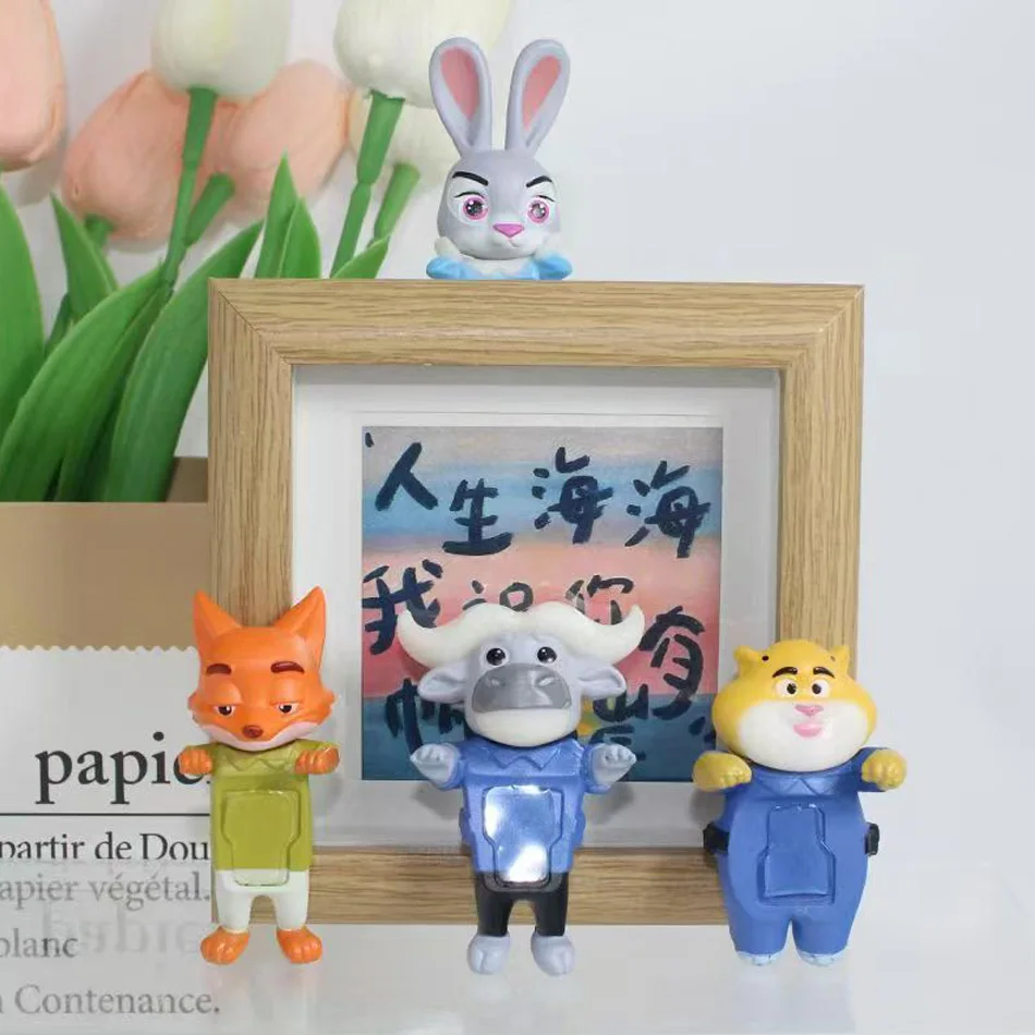 Zootopia Angel Crazy Blind Box لعبة أنيمي مصنوعة يدويًا للديكور الداخلي للسيارة المتنقلة Judy Fox Nick Rabbit حلية قابلة للجمع