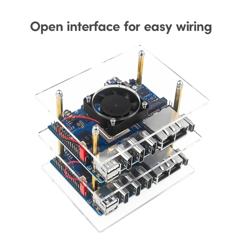 16FB Fully Vented Acrylic Cover for Case Display Case Box for OrangePi 5