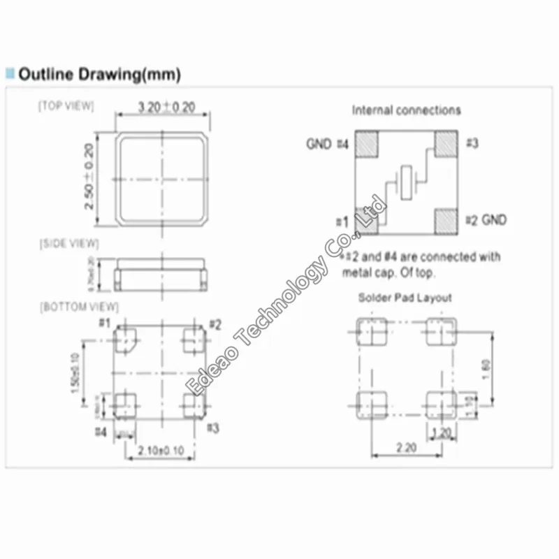 20~100PCS/Lot Passive crystal oscillator 12.288MHZ 3225 4pin 3.2*2.5 12.288 MHZ Quartz Resonator Metal SMD  12.288M SMD