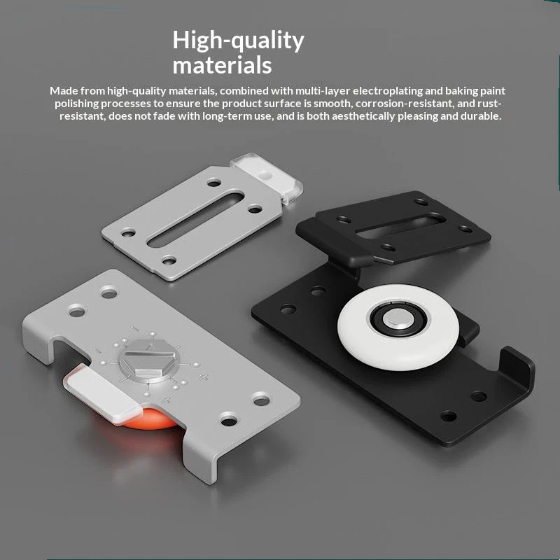 1 Set Sliding Door Stainless Steel Adjustable Bearing Pulley Wardrobe Door Nylon Single Wheel Wardrobe Hardware Accessories