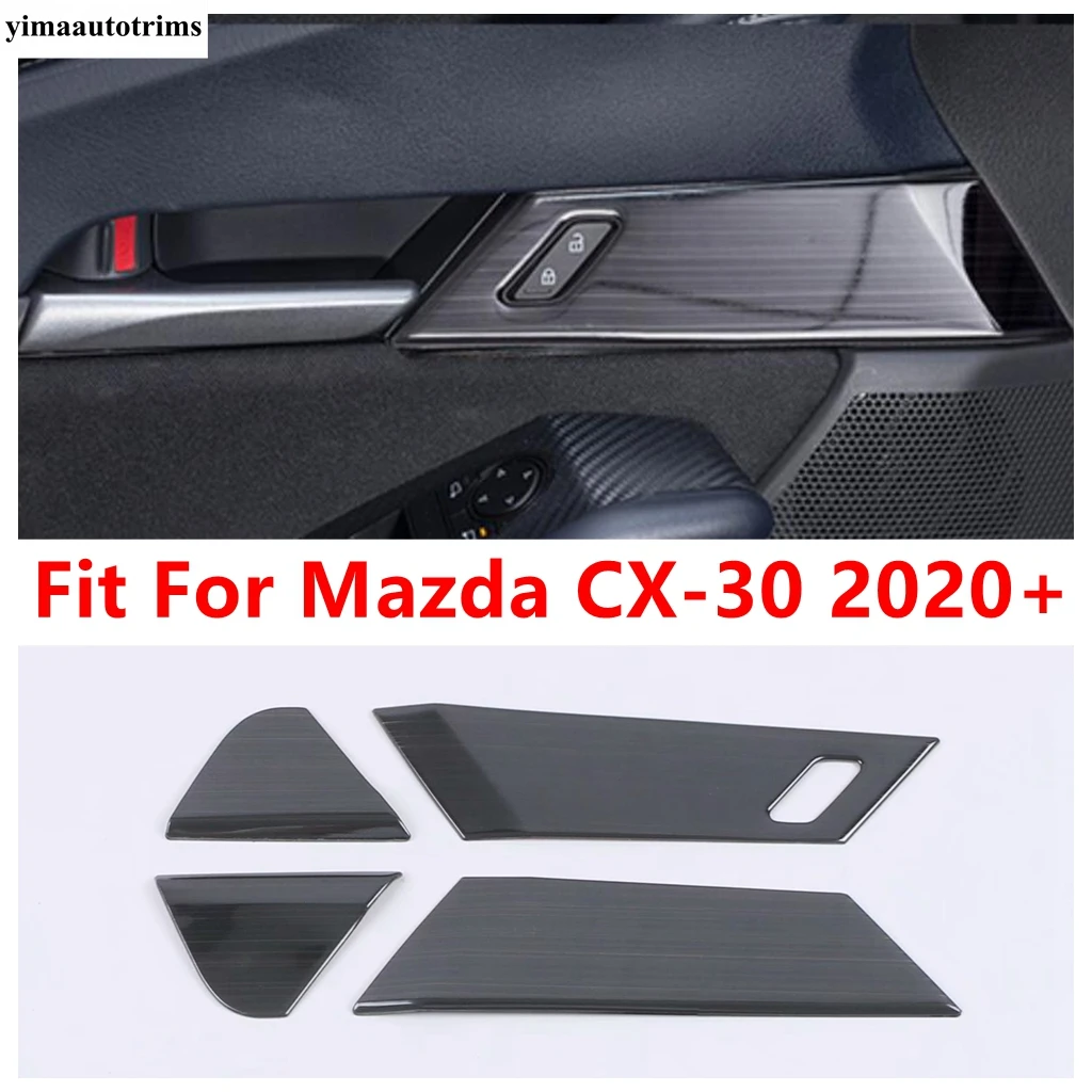 

Car Inner Door Handle Bowl Frame Panel Sticker Cover Trim Stainless Steel Interior Accessories Fit For Mazda CX-30 2020 - 2025