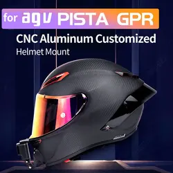 AGV Pista gprr casco de aluminio personalizado, montaje de barbilla para GoPro Max Hero12 11 10 9 Insta360 X4 X3 Ace pro DJI Action 3 4 Cámara