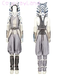 SW Ahsoka Tano Costume Cosplay Outfits With Headwear And Cloak Women Cosplay Accessories Halloween Carnival Comic Con Full Set