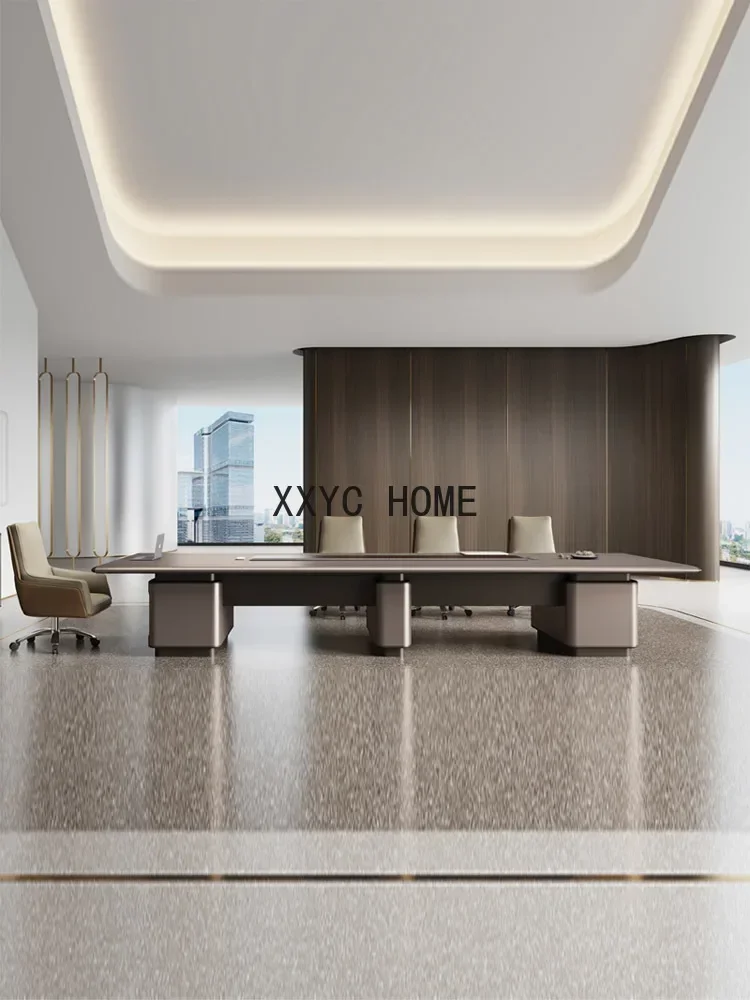 

Конференц-стол для больших переговорных комнат, длинный, комбинированный, для офисных переговоров, со стульями