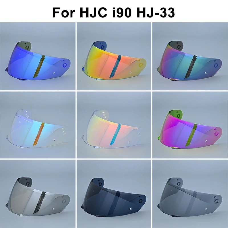 Motocicleta Capacete Lens Replacement Shields, Anti-UV Visor para HJC HJ-33 I90, Colorido Faceshield Acessórios