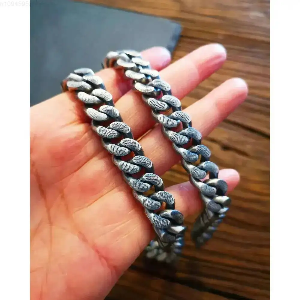 

High Weighted Chain 925 Silver Hip Hop Jewelry Deisnger Link Chain Necklace Men's Chain Jewelry