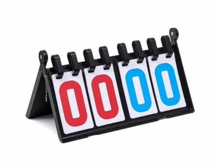 ポータブル卓上スコアボードフリッパー、4桁スコアボード、バスケットボール、マルチスポーツスコアボード、スコアキーパー