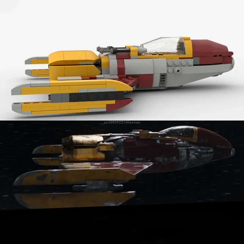 391PCS MOC Space Battle Starfighter MOD Model Building Blocks Technology Bricks DIY Creative Assemble  presents