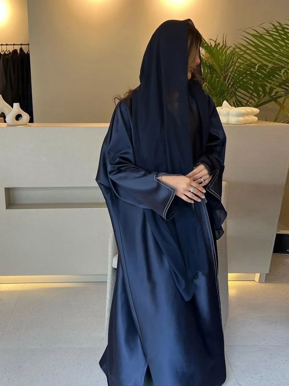 Muslimischen Modest Abaya Frauen Strickjacke Kleid Ramadan Eid Party Abayas Kleider Arabischen Lange Robe Marokko Dubai Kaftan Vestidos Jalabiya