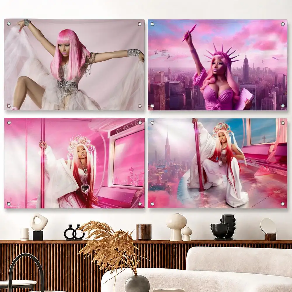 Nicki Minaj Rapper Flags Flag Soft skin-friendly Durable Tapestry Outdoor party Home living room bedroom Decoration