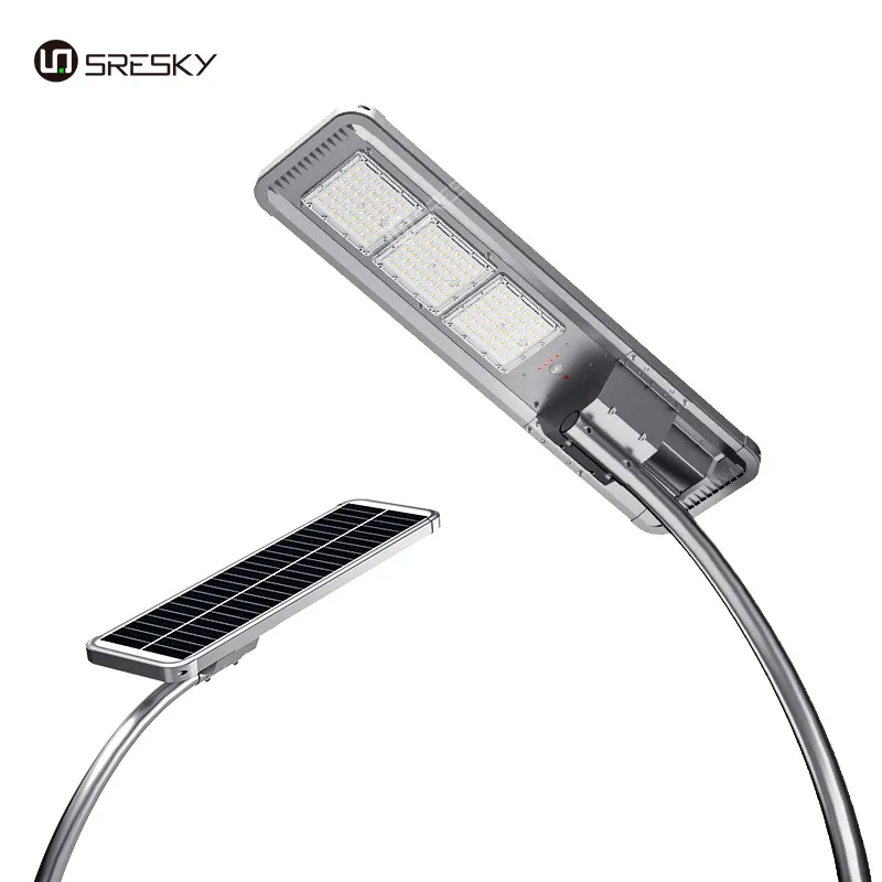 High quality SRESKY new SKD design outdoor 80w led integrated solar street light for Street /Roadway/Parking Lot