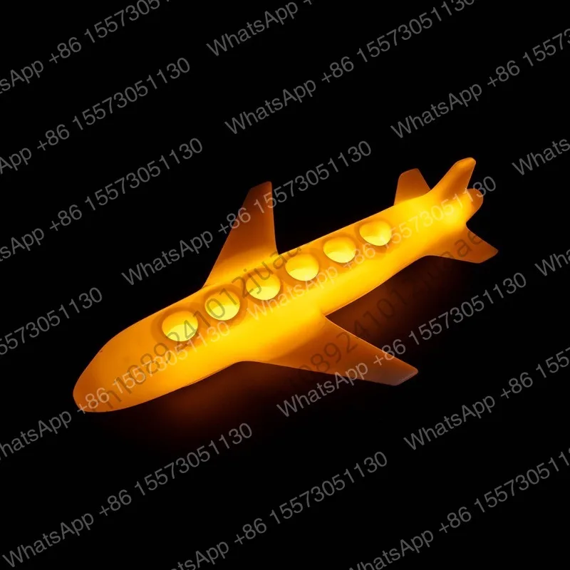 Customized Logo Led Shot Glass Airplane Tray LED Wine Tequila Whisky Stand Display LED Glorifier Cup Holder For NightClub Bar