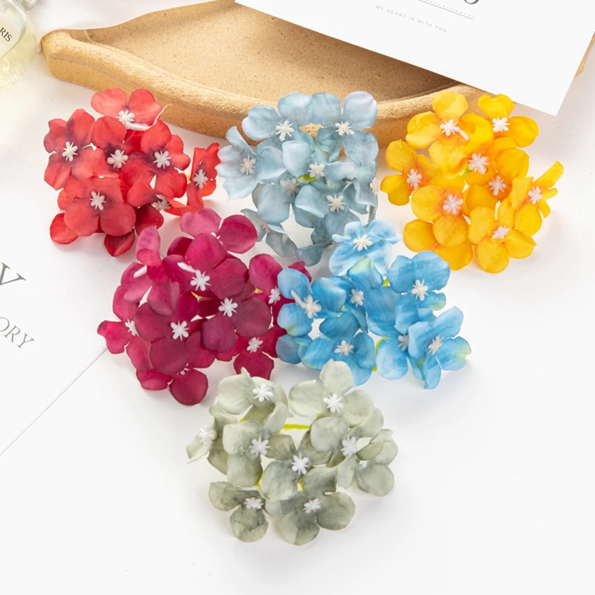 Künstliche Blumen, Seide, Hortensien, Hochzeit, Mittelstücke, Tisch, Outdoor, Garten, Zuhause, Vasen, Dekorationen, Party, DIY-Geschenke, Box, Sammelalbum