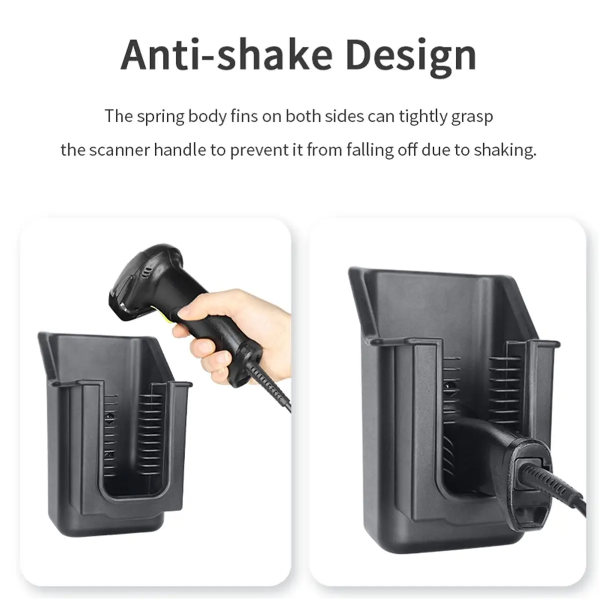 TCE Wireless Barcode Scanner Holder Handheld USB Receiver Bar Code Mount Adjustable Cradle Stand