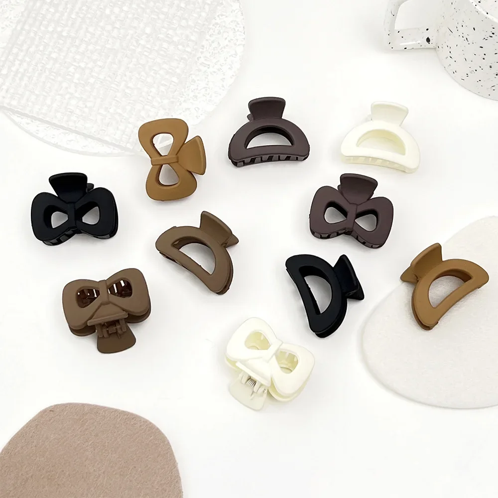 New Fashion Small Geometry Solid Colour Clip Hairpin for Women