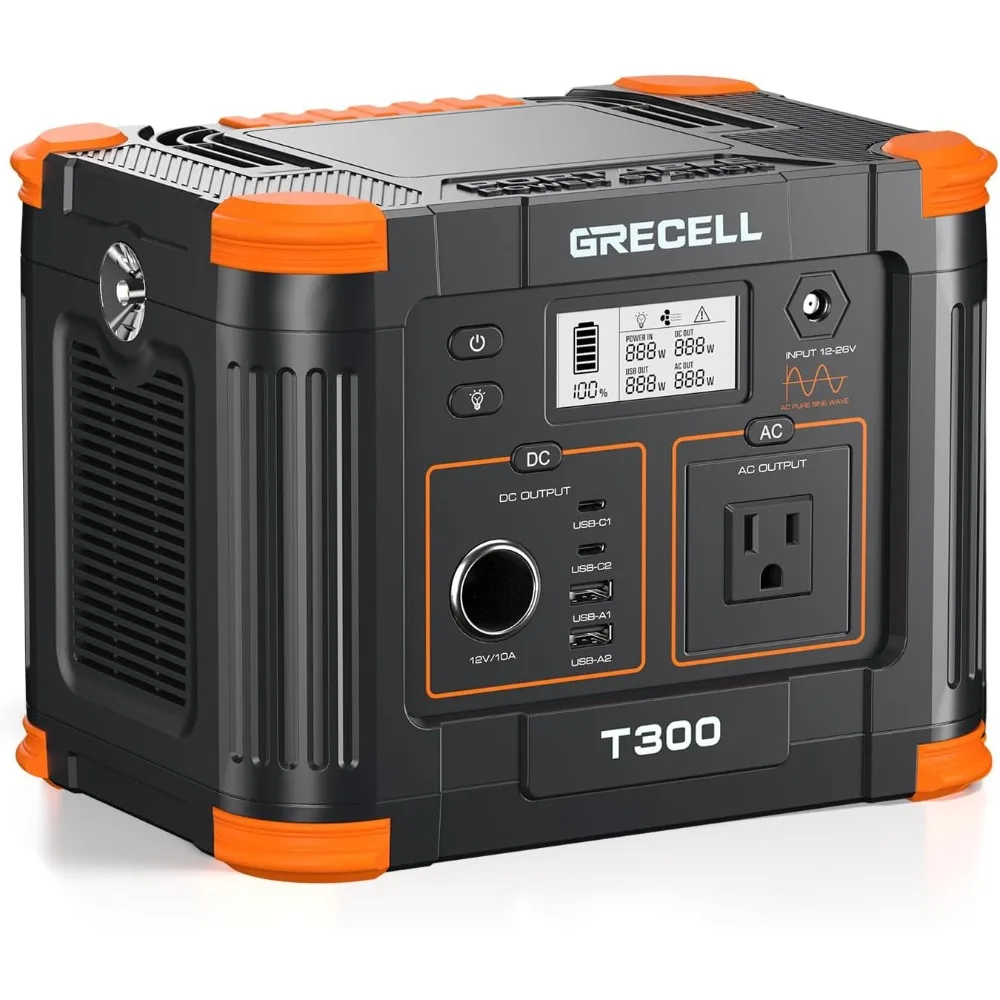 

300W Portable Power Station 230.88Wh Solar Generator with USBC PD 60W, 110V Outlet Perfect for Camping, Outdoor Trips