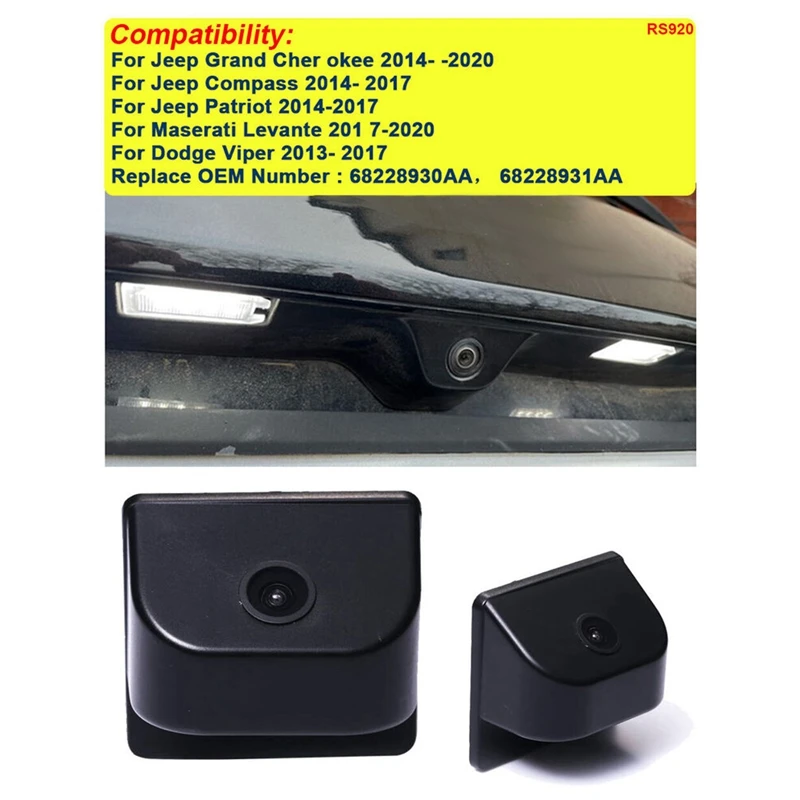 HD CCD Car Reverse Camera For Jeep Grand Cherokee Compass Patriot 2014-2017 68228930AA,68228931AA