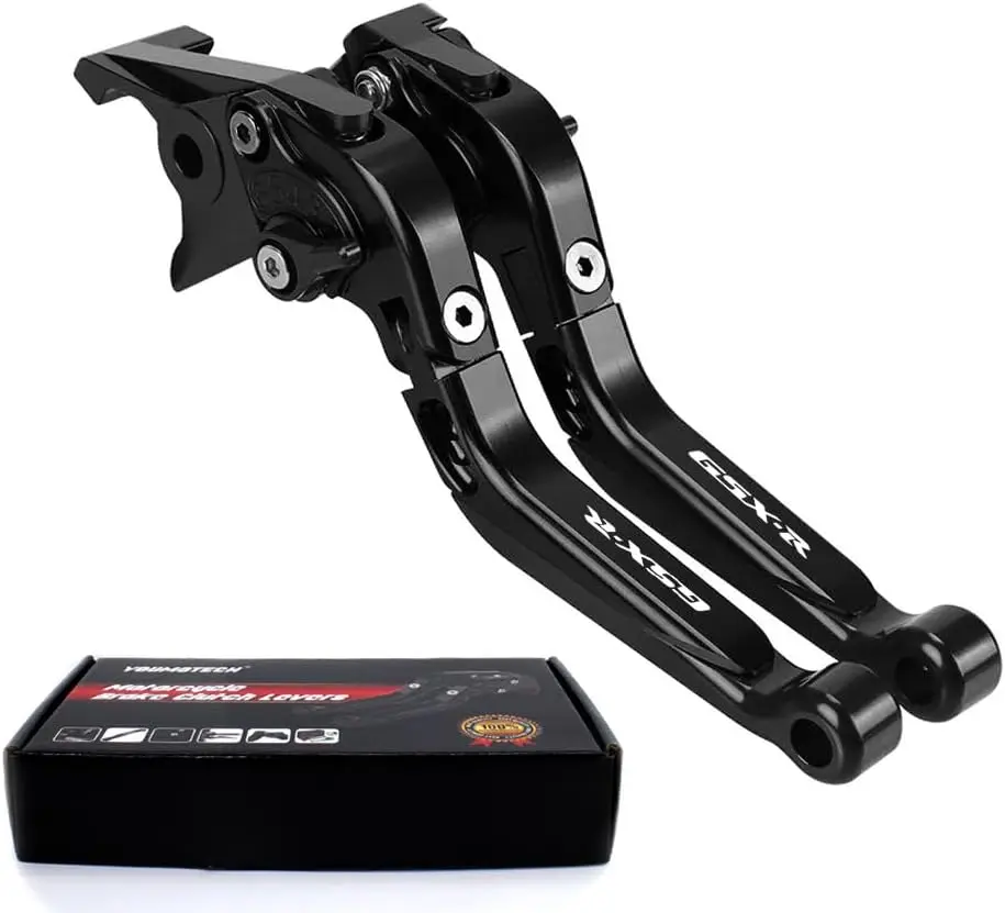 

Adjustable Folding Motorcycle Brake Clutch Levers for Suzuki GSX-R Models, Black