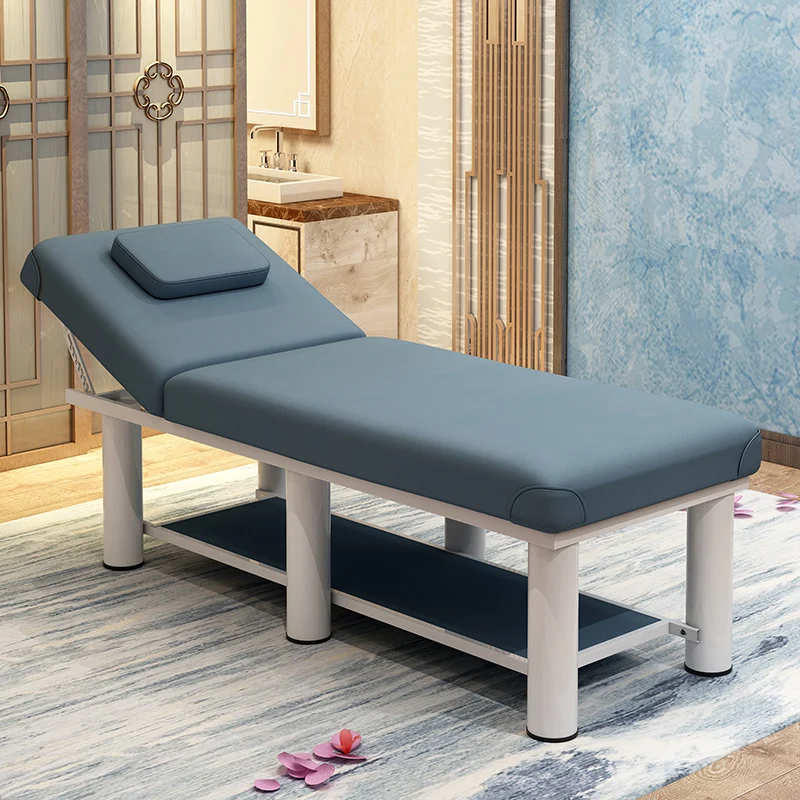 Mesa de Masaje de tatuaje de belleza de pestañas, cama de Masaje de Metal ajustable, Spa facial, Camilla de sueño tailandesa, muebles de belleza KMMT