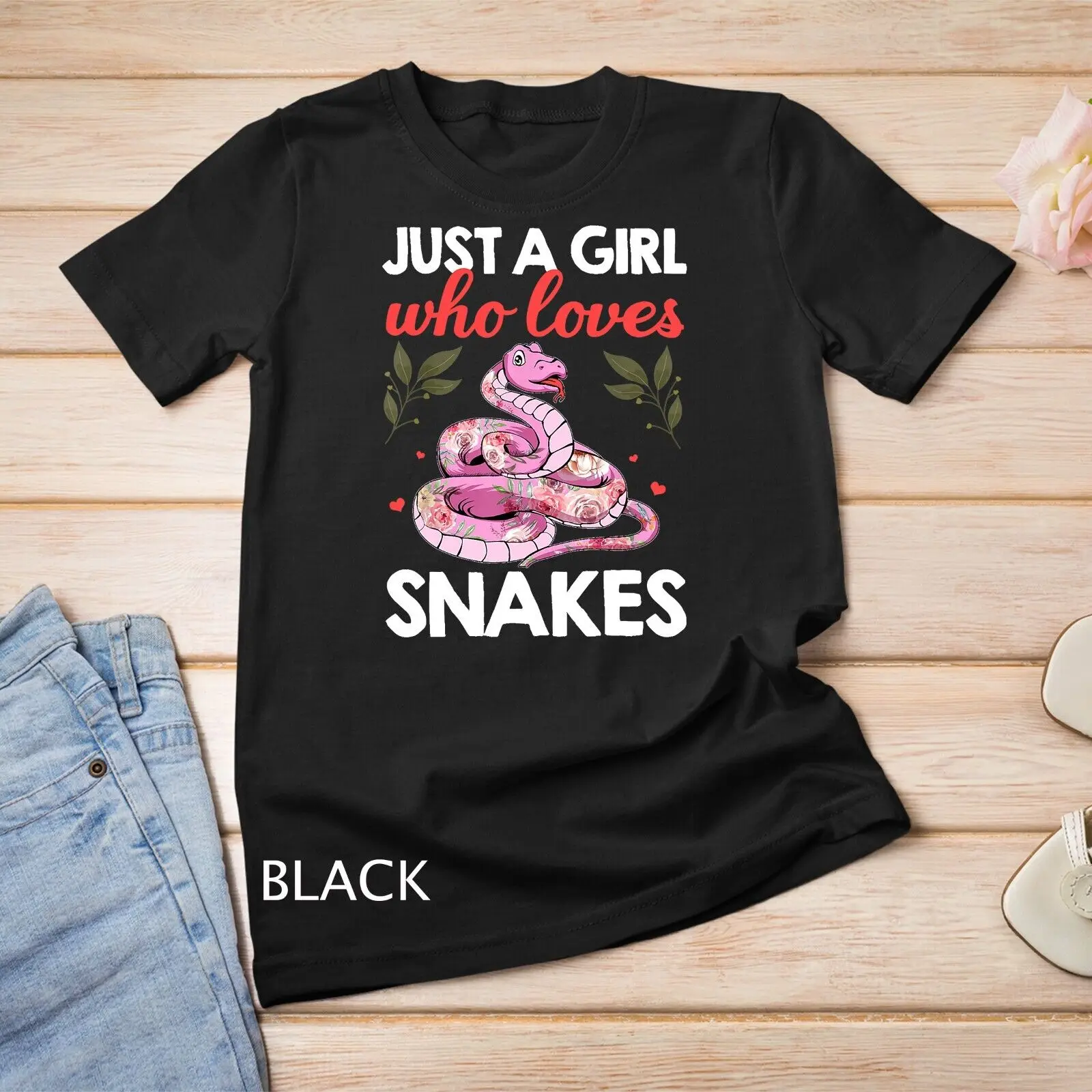 Snake Lover Art For Girls Ball Python Coral Reptile Unisex T-shirt