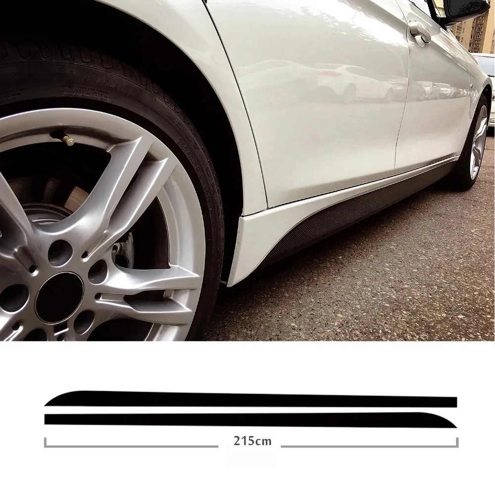 2Pcs Side Skirt Sill Stripe Body Decals Sticker For BMW E90 E92 E93 F20 F21 F30 F31 F32 F33 F34 F15 F10 F01 F11 F02 G30