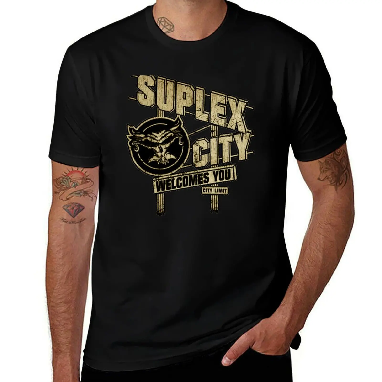 Vintage Suplex Area T-Shirt Classic Basic Casual T-Shirt