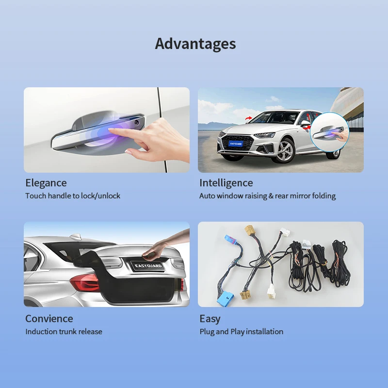 EASYGUARD Comfort Access Original Touch Door Handle Keyless Entry System Fit for Selected A4L Q5L A6L Q7