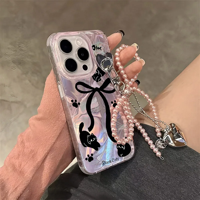 Bowknot كيتي أرنب قلادة الحال بالنسبة الشرف 400 الذكية X9D X7D فتاة الحب القلب الليزر غطاء الهاتف الحالات